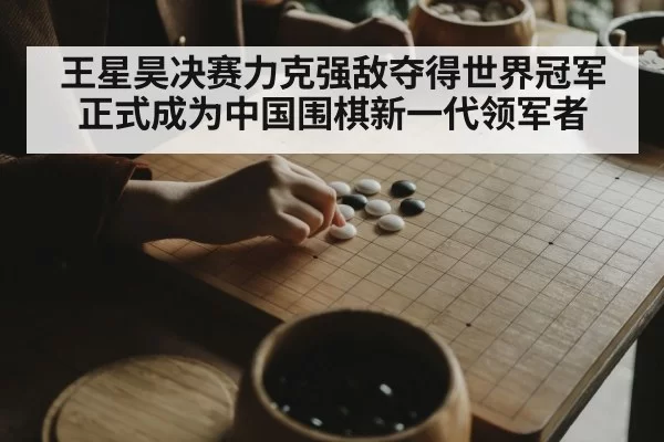 王星昊决赛力克强敌夺得世界冠军 正式成为中国围棋新一代领军者